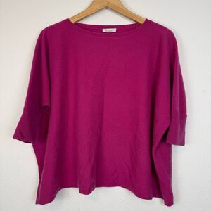 Garnett Hill 100% Cashmere Oversized Boxy Sweater Size Small